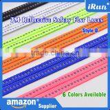 Pink Yeezy Safety 3M Flat Shoelaces With Clear Tips - 3M Reflective Sneakers Shoe Laces Safety In Dark - EBay/Amazom Suppliers thumbnail-3