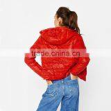 2017 OEM Short Fine Jacket With Hood Winter Bomber Warm Quilted Jacket thumbnail-6