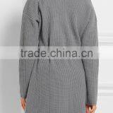 Light Grey Slips On Wool and Cashmere Blend Cardigan With Thin Waist Rope thumbnail-3