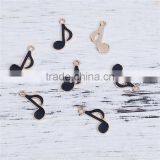 Zinc Based Alloy Music Charms Musical Note Gold Plated Black Enamel thumbnail-3