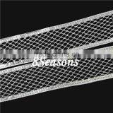 Silvery Fabric Hollow Satin Ribbon For Christmas Decoration 3.8cm thumbnail-1