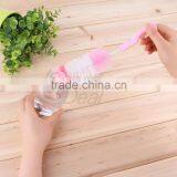 New 360 Degree Rotating Spin Sponge Brush Baby Milk Feeding Bottle Nipple Cleaning Scrubber Brushes thumbnail-3