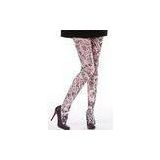 Breathable Floral Print Tights , Custom Printed Tights For Women