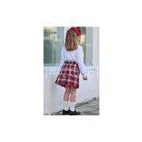 Red Plaid School Skirt Students School Uniform With All Grades