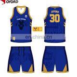 China Custom Sublimation Color Blue Red Yellow Basketball Jersey Uniforms Design thumbnail-3