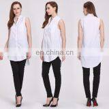 Fashion Chiffon Ladies Tops Jean Tee Dress Shirts for Women thumbnail-1
