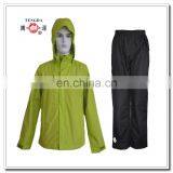 High Quality Custom Breathability Grass Green Rain Jacket With Pants thumbnail-3