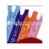 custom colorful open end cheap plastic zipper for clothes bags