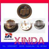 15mm metal alloy round emblem badge with butterfly pin