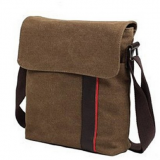 waxed canvas messenger bag with long shoulder