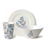 Customized Pattern High Quality Plastic Plates and Bowl 3pcs Turkish Dinner Set With Cup thumbnail-3