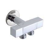 All Copper Square Multi-function Three-way Angle Valve One in Two Out thumbnail-2