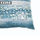 Fashion Chenille Fabric Gold Stamping Ombre Photo Printed Cushion Pillow thumbnail-2