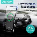 JOYROOM Car Accessories 15W Quick Wireless Car Charger Phone Holder Qi Wireless Charger Mechanical Car Holder thumbnail-2