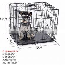 Wholesale Black Metal Pet Dog Crate Durable Outdoor Large Folding Pet Dog Cage thumbnail-3