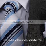 Blue White Striped Necktie set with pocket square, neck tie, corbata, gravate, krawatte, cravatta, fashion tie