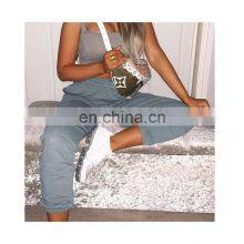 Europe and the United States 2021 Foreign Trade Hot Style Women's Clothing New Trend Basic Earth Color Casual Trousers Trousers thumbnail-1