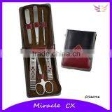 Black and Red PU Bag Manicure Set Travel