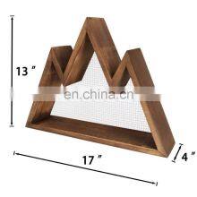 Rustic Triangle Wall Art Geometric Decor Shelf for Nursery thumbnail-2