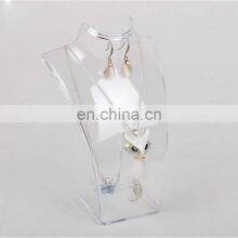 New Design Mannequin Necklace Rack Earring Holder Organizer Bust Acrylic Jewelry Display Stand thumbnail-2