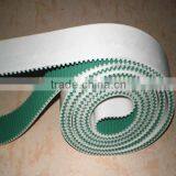 polyurethane cord timing belt with green fabric