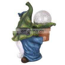 Garden Figurine Dwarf Statue Solar Powered Light Gnome Ornament Resin Waterproof Figurine Outdoor Yard Lawn Decoration thumbnail-4