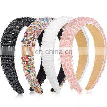 Crystal Headbands Fashion Hair Hoop Bands Bezel Luxurious Rhinestones Sponge Hairbands Women Hair Accessories Headdress thumbnail-2