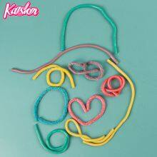 Good Quality Fruit Flavors Sour Belt Rainbow Gummy Candy thumbnail-5