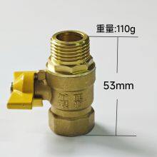 1/2Internal and External Threaded Ball Valve， Gas Professional Ball Valve，Kitchen Gas Fittings， Copper Ball Valve，Gas Valve Switch thumbnail-1