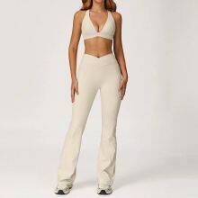 Casual Warm Fleece Lined Women Slim Fit Sports Set Breathable Yoga Top Quick-Drying Jacket High Waisted Leggings thumbnail-1