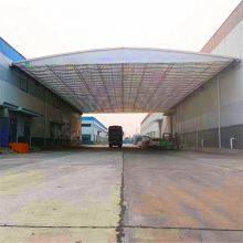 Electric Retractable Canopy, Steel Column Overhead Telescopic Awning, Logistics Warehouse thumbnail-1