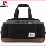 brand duffle bag travel duffel teeange cotton fabric with nubuck leather
