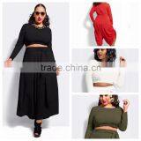 F20433A High quality wholesale women plus size pants and long sleeve blouse plus size women clothing for fat ladies                        
                                                                                Supplier's Choice