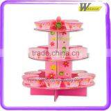 Cardboard 3 Tier Cupcake Display Rack With Customized Design and Applicable to Doha Cupcakes or Other Cupcake Brands thumbnail-1