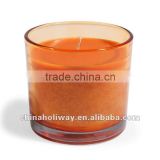 Orange Glass Candle, Candle Glass