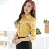 Factory Price Plain Cotton Long Sleeves Women Dress Open Shirt thumbnail-5