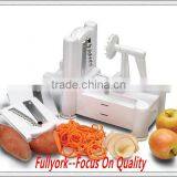 Multi Functional Hurry Slicer Hand Vegetable Chopper Slicer Manual Twista Chopper Tri-blade Plastic Spiral Vegetable Slicer thumbnail-2