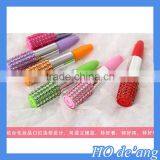 HOGIFT Fresh Fashion Ballpoint Pen With Diamond Lipstick, Cute Lipstick Ball-point Pen thumbnail-1