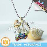 Creative Design Natural Stone Pieces Wish Bottle Pendant Necklaces for Women thumbnail-3