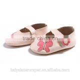 Soft Sole Baby Shoes Handmade Infant Gift Butterfly Pink Comfortable Leather Shoes Quality Choice thumbnail-1