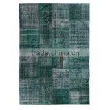 Handmade Turkish Carpet - Turquoise Patchwork Rug (8 x 5,6 Feet)