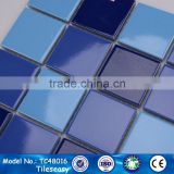 New design blue color mosaic for swimming pools price