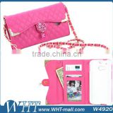 PU Leather Wallet Pouch Case For HTC One M8 Case,Diamond Wallet Cover Case