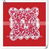 30cm*30cm White Embroidery Lace Table Cloth