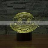 New Teenage Mutant Ninja Turtles Colorful 3D LED Lamp Touch Switch Night Light Gradient Visual Illusion Reading Lamp Holiday thumbnail-3