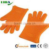 Orange Silicone Heat Resistant Gloves, Oven Mitts , Pot Holder , BBQ Cooking KIT602 thumbnail-1