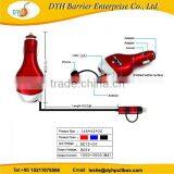 High-speed Usb Port Car Chargers Mini Dual Retractable Usb Car Charger for Iphone thumbnail-4