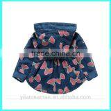 Wholesale Autumn Hooded Jacket Baby Girl Jeans Jacket Quality Choice thumbnail-3
