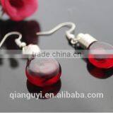 6mm Transparent Glass Bottle Silver Plated Bail Chili Heart Peach Shaped Perfume Vial Pendant for Earrings Wish Charm DIY Gift thumbnail-6