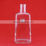 Hot sale rectangle shape 700ml bottles customised wine glass bottles frosted liquor glass bottles